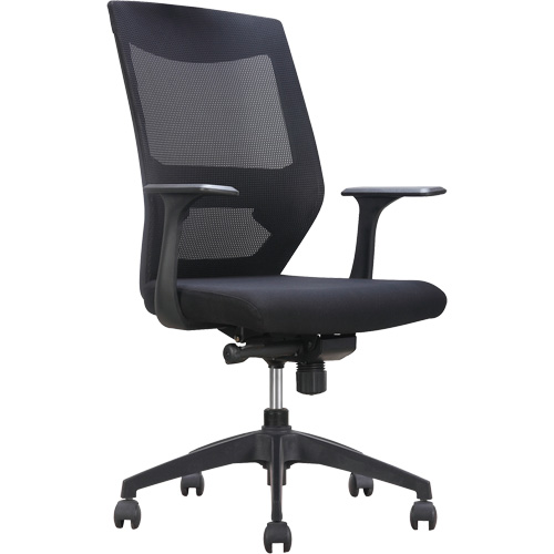 Horizon Seating A-48 Chaise de bureau ajustable &agrave; basculement synchronis&eacute; s&eacute;rie Activ, Tissu/Mailles, Noir, Capacit&eacute; 275 lb