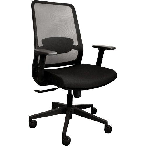 Horizon Seating A-46 Activ Series Synchro-Tilt Office Chair, Fabric/Mesh, Black, 275 lbs. Capacity
