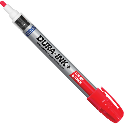 Markal 096322 Dura-Ink+ Easy Off Detergent Paint Marker, B&acirc;ton plein, Rouge