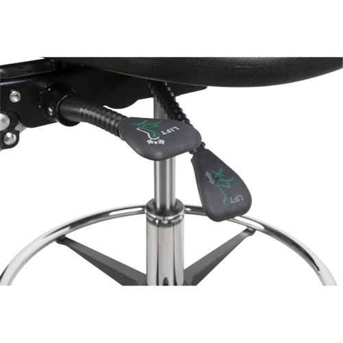 KLETON OR330 Tabouret robuste et ergonomique, Mobile, Ajustable Hauteur, Capacit&eacute; 250 lb
