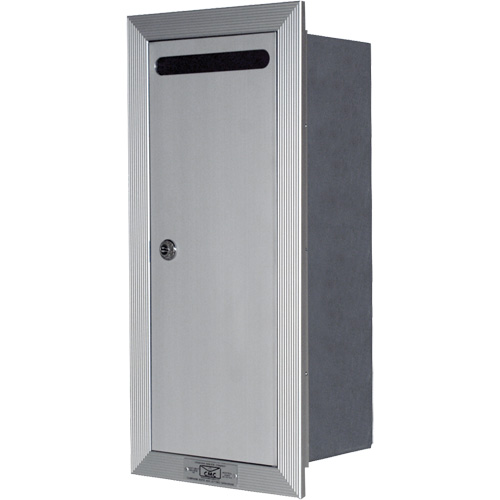 Canadian Mailbox Company 1600-1 RECESSED Recessed Collection Box, Wall -Mounted, 16-3/16" x 6-3/8", Aluminum