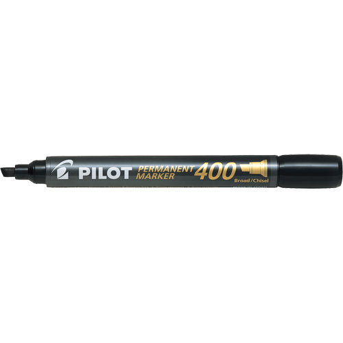 Pilot SCA-400 BK 400 Permanent Marker, Black, Chisel Tip
