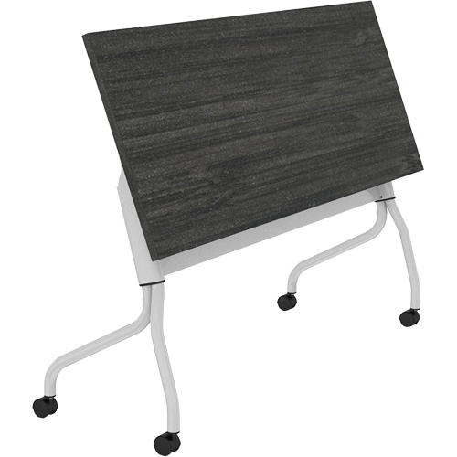 Offices To Go NL6024FT ASN Newland Flip-Top Training Table, 24" L x 60" W x 29-1/2" H, Dark Brown