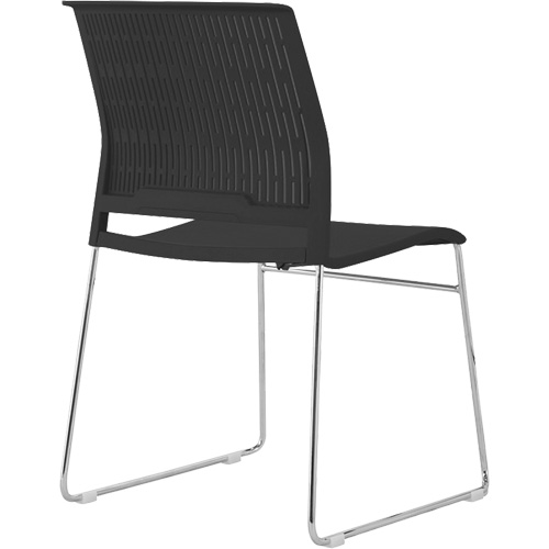 KLETON OR460 Chaises empilables, Polypropyl&egrave;ne, Hauteur 32-3/8", Capacit&eacute; 250 lb, Noir