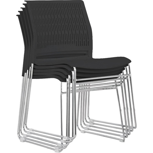 KLETON OR460 Chaises empilables, Polypropyl&egrave;ne, Hauteur 32-3/8", Capacit&eacute; 250 lb, Noir