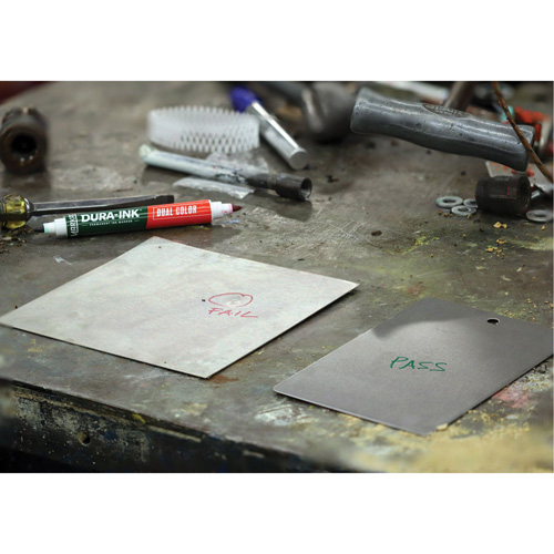 Markal 96331 Markal&reg; Dura-Ink&reg; Dual Colour Permanent Ink Marker, Green/Red, Bullet Tip