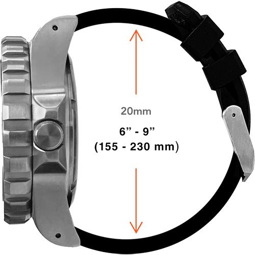 Marathon WW194006SS-0130 Large Diver's Automatic Watch, Digital, Battery Operated, 41 mm, Black