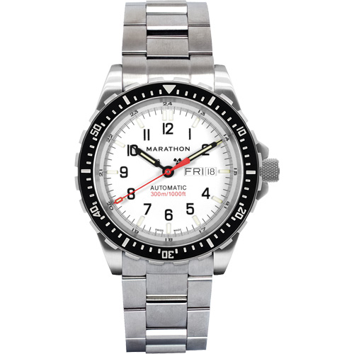 Marathon WW194021SS-0509 Arctic Edition Jumbo Day/Date Automatic with Stainless Steel Bracelet, Digital, Battery Operated, 46 mm, Silver