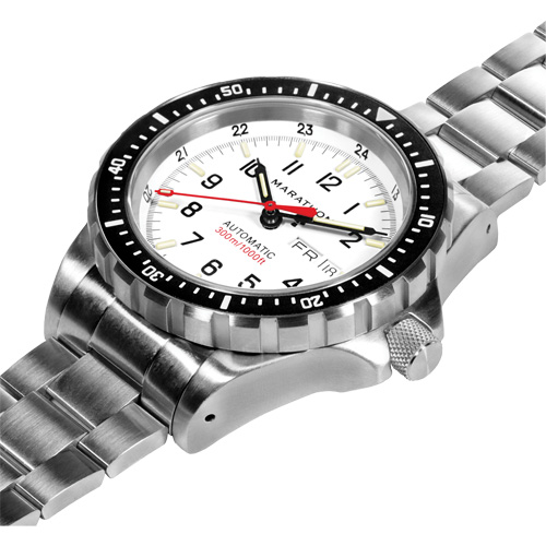 Marathon WW194021SS-0509 Arctic Edition Jumbo Day/Date Automatic with Stainless Steel Bracelet, Digital, Battery Operated, 46 mm, Silver