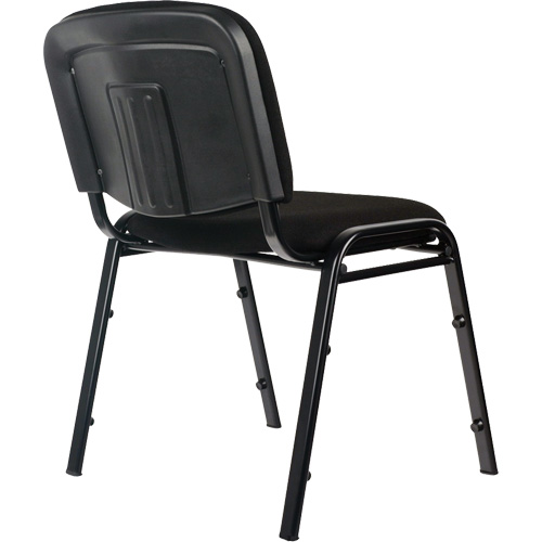 KLETON OR519 Chaises empilables, Tissu, Hauteur 32", Capacit&eacute; 250 lb, Noir