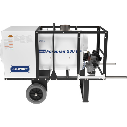 L.B. White FOREMAN 230 DF Foreman&reg; 230 Indirect-fired Portable Heater, Radiant Heat, Natural Gas, 230000 BTU/H