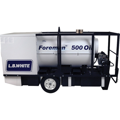 L.B. White FOREMAN 500 Foreman&reg; 500 Indirect-fired Portable Heater, Oil Filled, Kerosene, 500000 BTU/H