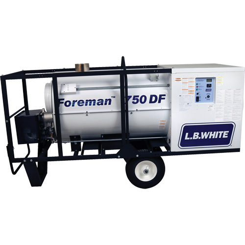 L.B. White FOREMAN 750 DF Radiateur portable &agrave; chauffage indirect Foreman 750, Chaleur radiante, Gaz naturel, 750000 BTU/H