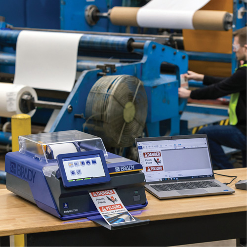 Brady J7300-W-SFID &eacute;tiqueteuse industrielle &agrave; jet d'encre couleur J7300 Wi-Fi avec logiciel d'identification de s&eacute;curit&eacute; & d'installation, Ruban 48", 1,2 po/s