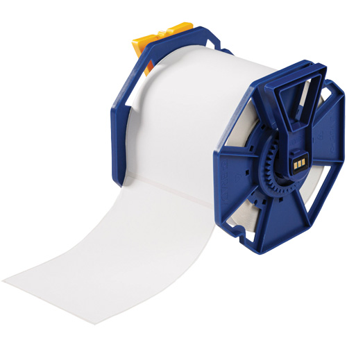 Brady J-262-2569 &eacute;tiquettes &agrave; usages multiples &agrave; faible teneur en halog&eacute;nures, Polyester, 4,13" lo x 6,1" h, Blanc