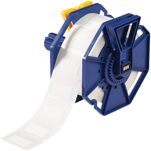 Brady J-136-2475 UL Approved Permanent Adhesive Labels, Polyester, 1.5" L x 0.75" H, White