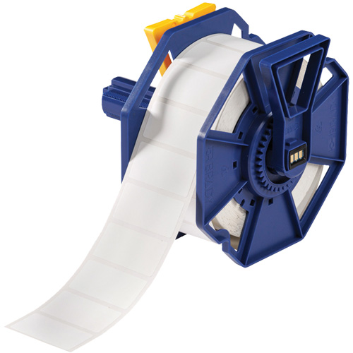 Brady J-137-2475 UL Approved Permanent Adhesive Labels, Polyester, 2" L x 1" H, White