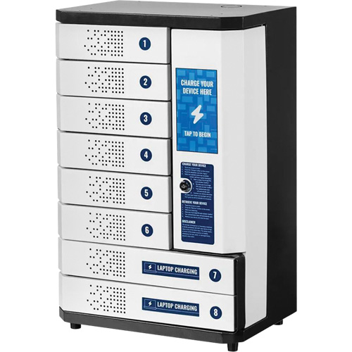 Luxor H. Wilson CHSL001 KwikBoost&reg; 8-Bay Self-Service Charging Locker