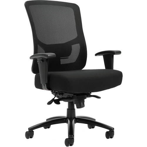 Offices To Go OTG10703B Raven 400 High-Back Heavy-Duty Synchro-Tilter, Mesh, Black, 400 lbs. Capacity
