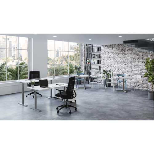 Offices To Go NL48243QHT-DWT-TTU Table rectangulaire &agrave; hauteur r&eacute;glable Newland