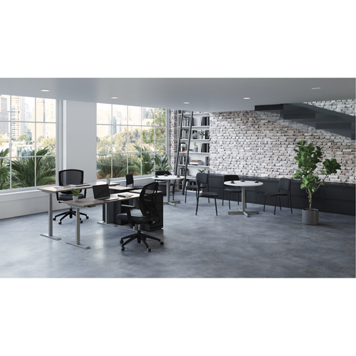 Offices To Go NL60303QHT-ACJ-TTU Table rectangulaire &agrave; hauteur r&eacute;glable Newland