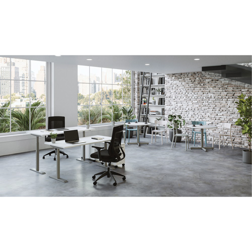 Offices To Go NL60303QHT-DWT-TTU Table rectangulaire &agrave; hauteur r&eacute;glable Newland