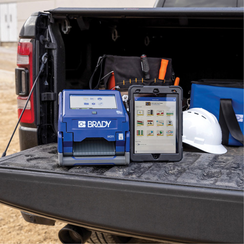 Brady I4311-WB-PWID &eacute;tiqueteuse de bureau industrielle portable i4311 - identification de produits & fils, 4 po/s
