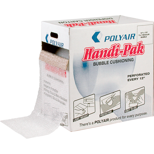 Polyair HPM12 Handi-Pak Bubble Sheet Dispenser, 100' x 12", Bubble Size 5/16"
