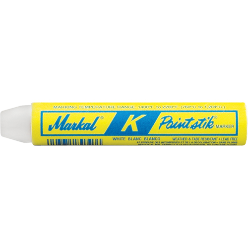 Markal 081920 M Paintstik&reg; Paint Marker for Heat Treating, Solid Stick, White