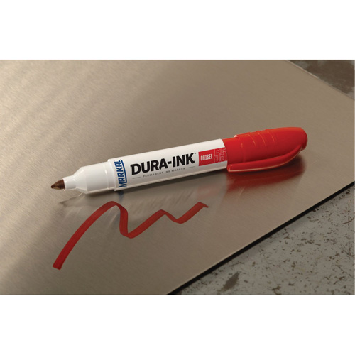 Markal 096528 Marqueur Dura-Ink no 55, Rouge, Pointe Ciseau
