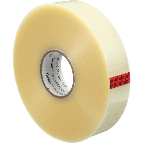3M 369-48X914 Tartan 369 Box Sealing Tape, Acrylic Adhesive, 1.6 mils, 48 mm (1-22/25") x 914 m (2998')