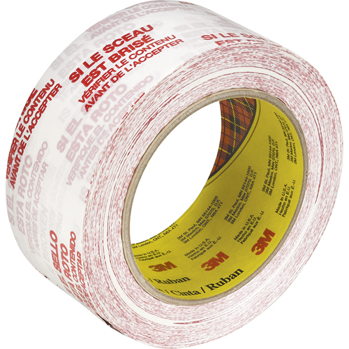 3M 3771-48X100 Scotch&reg; 3771 Box Sealing Tape with Message, Hot Melt Adhesive, 2 mils, 48 mm (1-22/25") x 100 m (328')