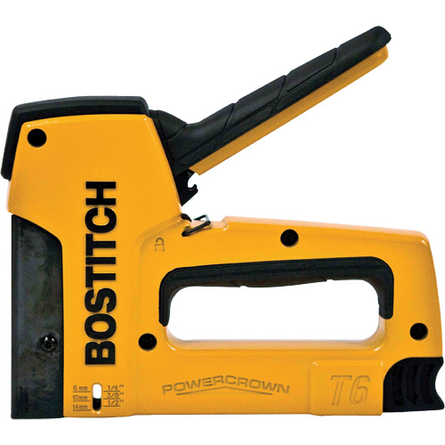 Stanley Bostitch T6-8 Agrafeuse de s&eacute;rie lourde Powercrown, 1/4", 5/16", 3/8", 1/2", 9/16"