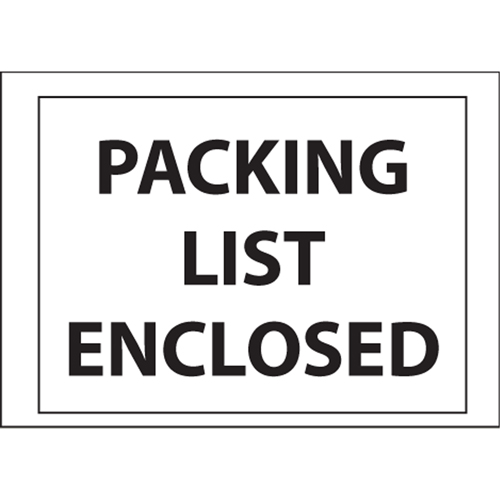 Belle-Pak B101 Packing List Envelopes, 4" L x 5" W, Backloading Style