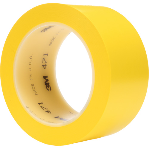 3M 471-2X36-YLW-IW Ruban en vinyle 471, 50,8 mm (2") la x 32,9 m (108') lo, 5,3 mils, Jaune
