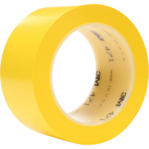 3M 471-2X36-YLW-IW Ruban en vinyle 471, 50,8 mm (2") la x 32,9 m (108') lo, 5,3 mils, Jaune