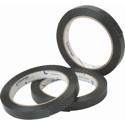 IPG 197...15 Black General Purpose Strapping Tape, 2.7 mils Thick, 12 mm (47/100") x 54.864 m (180') 