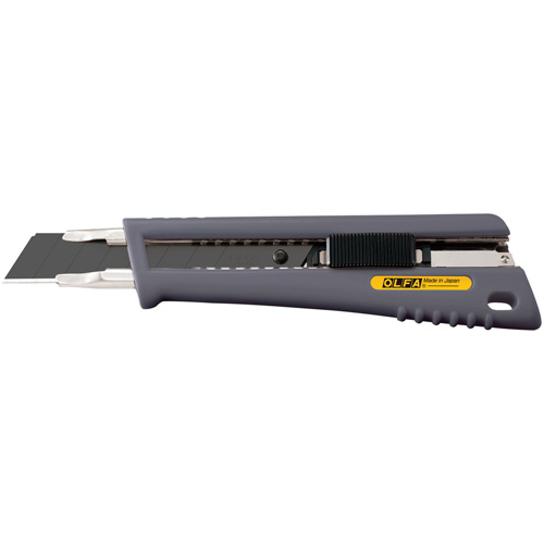 Olfa NL-AL Comfort-Grip Knife, 18 mm, Carbon Steel, Heavy-Duty, Rubber Handle