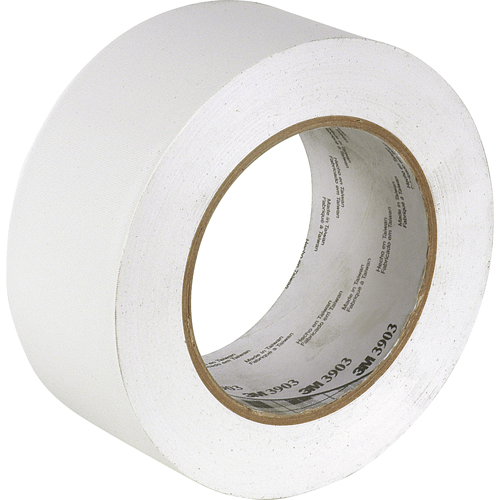 3M 3903-2X50-WHT 3903 Vinyl Duct Tape, 50 mm (2") W x 45.5 m (149.25') L, 6.3 mils, White