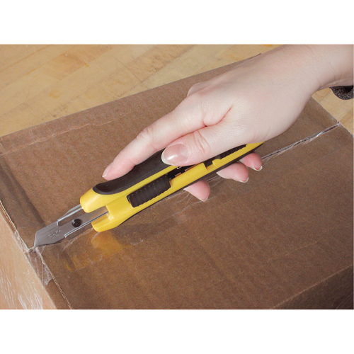 Olfa 9115 Couteau de s&eacute;curit&eacute; &agrave; cinq positions, 18 mm, Argent, Prise en Caoutchouc