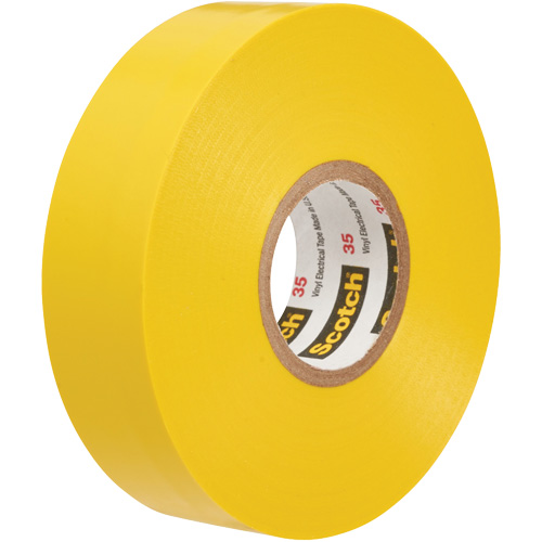 3M 35-1/2X20YL Rubans en vinyle pour codage en couleurs 35 Scotch, 12,7 mm (1/2") x 6,1 m (20'), Jaune, 7 mils