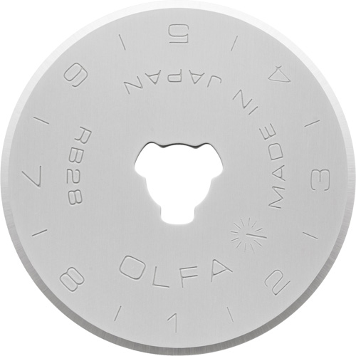 Olfa 9563 28mm RB28 Tungsten Steel Rotary Blades, Single Style