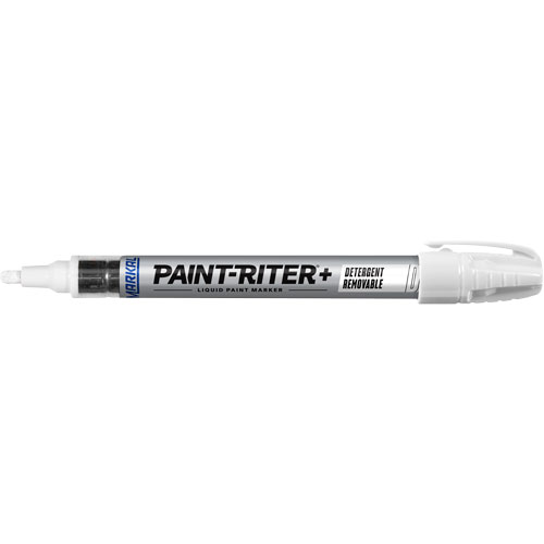 Markal 097010 Paint-Riter&reg;+ Detergent Removable Paint Marker, Liquid, White