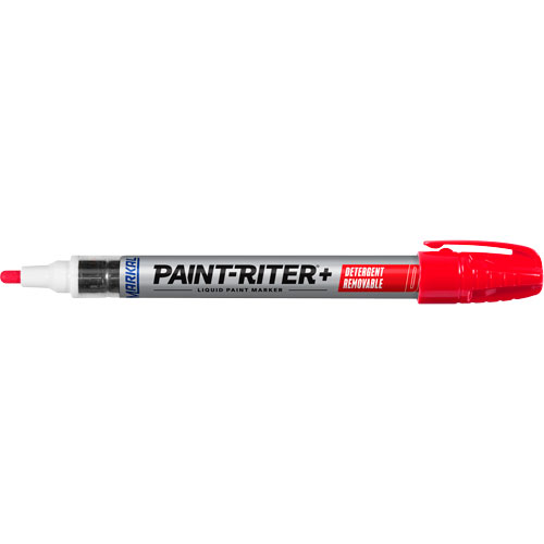 Markal 097012 Paint-Riter&reg;+ Detergent Removable Paint Marker, Liquid, Red