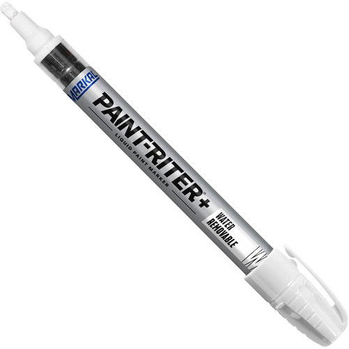 Markal 097030 Marqueurs &agrave; la peinture nettoyable &agrave; l'eau Paint-Riter+, Liquide, Blanc