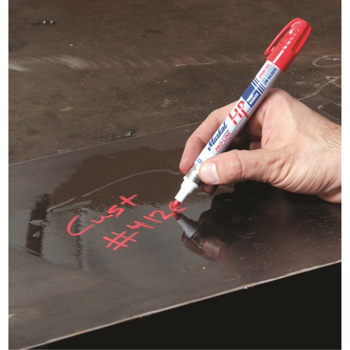 Markal 096962 Marqueur pour surfaces huileuses Paint-Riter +, Liquide, Rouge
