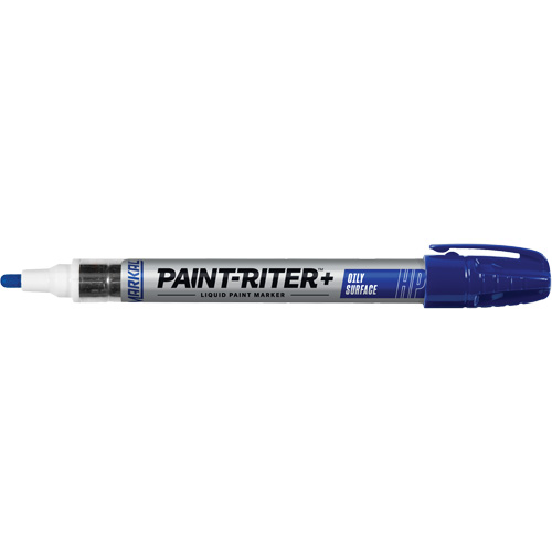 Markal 096965 Marqueur pour surfaces huileuses Paint-Riter +, Liquide, Bleu