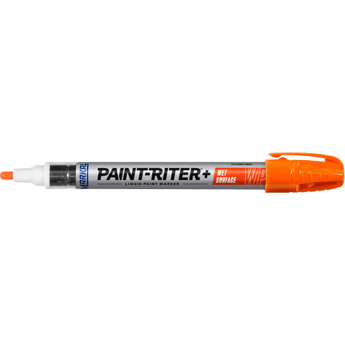 Markal 096936 Paint-Riter&reg;+ Wet Surface Paint Marker, Liquid, Orange