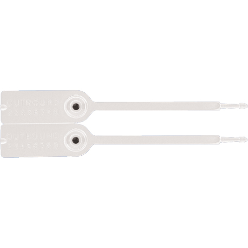 Tyden Brooks 000361 WHITE Gemini&reg; Tote Seals, 7-1/4", Plastic, Pull-Through