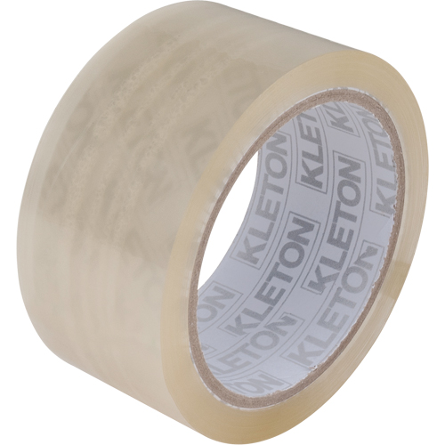 KLETON PG130 Box Sealing Tape, Hot Melt Adhesive, 1.6 mils, 72 mm (3") x 66 m (216')